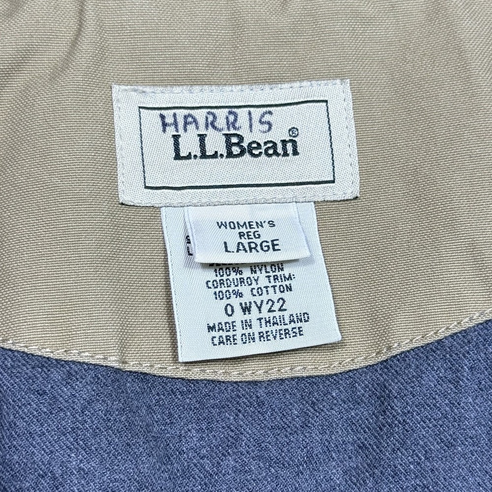 VINTAGE LL Bean Jacket Womens L Barn Chore Coat Corduroy Collar Rodeo Ranch USA - Picture 3 of 8